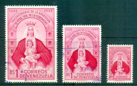 Venezuela-1952-53-Virgin-Mary-FU-Lot46794