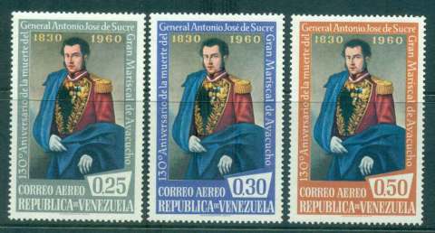 Venezuela-1960-Air-Mail-Antonio-de-Sucre-MLH-Lot46855