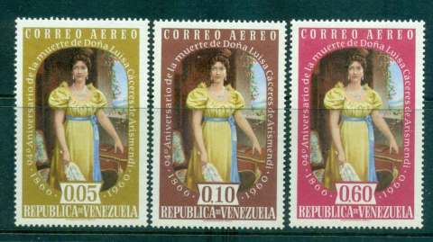 Venezuela-1960-Air-Mail-Luisa-Caceres-de-Arismendi-MLH-Lot46854