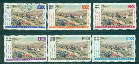 Venezuela-1961-Air-Mail-Battle-of-Carabobo-FU-MLH-Lot46861