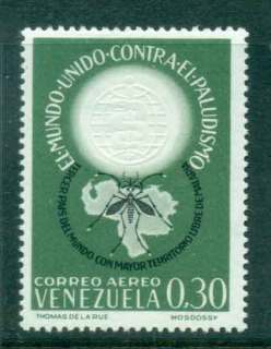 Venezuela-1962-Air-Mail-Malaria-Eradication-MLH-Lot46864