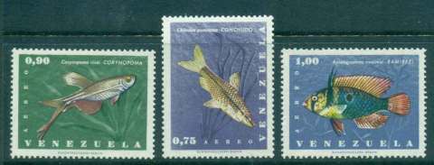 Venezuela-1966-Fish-Air-Mail-MLH-Lot46904