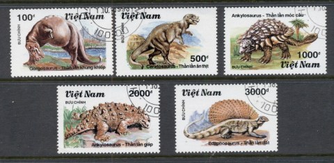 Vietnam-1990-Prehistoric-Animals-Dinosaurs-CTO