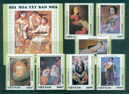 Vietnam-1992-Spanish-Paintings-MS-MUH-lot83721