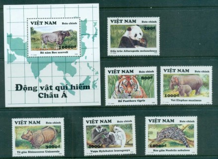 Vietnam-1993-Asian-Animals-MS-MUH-lot83740