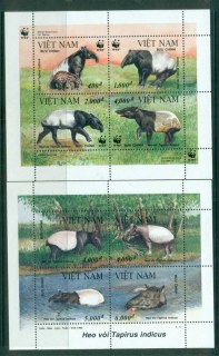 Vietnam-1995-WWF-Tapirs-2x-MS-MUH-lot82835