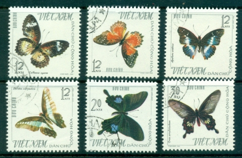 Vietnam-North-1965-Butterflies-FU-lot33863