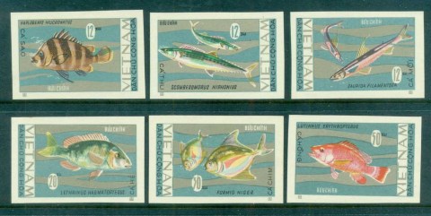 Vietnam-North-1967-Fish-IMPERF-MUH-lot83692