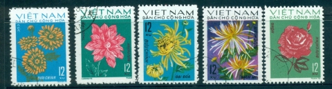 Vietnam-North-1974-Flowers-5-6FU-lot33859