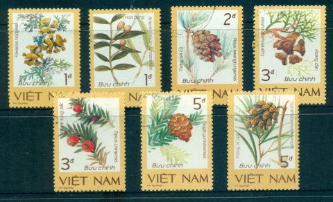 Vietnam-North-1986-Endangered-Flowers-Shrubs-FU-lot33917