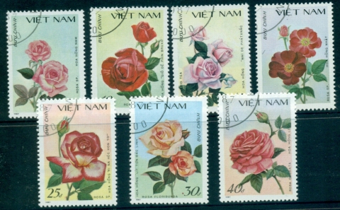 Vietnam-North-1987-Roses-FU-lot33918