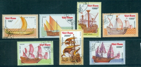 Vietnam-North-1990-Sailing-Ships-FU-lot33916