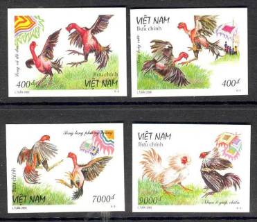 Vietnam-North-2000-Cockfight-Imperf-MUH-Lot11433