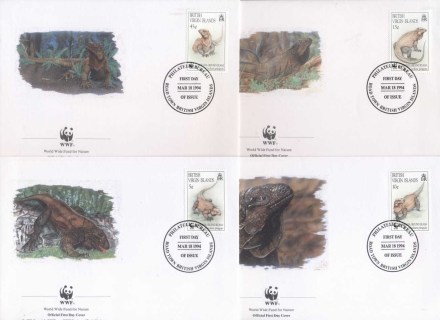 Virgin-is-1994 WWF Anegada Ground Iguana FDC