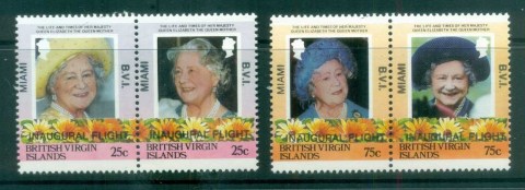 Virgin-Is-1986-Queen-Mother-85th-Birthday-Opt-Inaugural-Flight-prs-MUH-lot81146