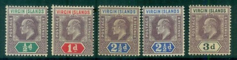 Virgin-Is-1904-KEVII-Asst-to-3d-MH-lot81075