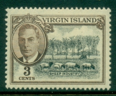 Virgin-Is-1952-KGVI-Pictorial-3c-Sheep-MLH