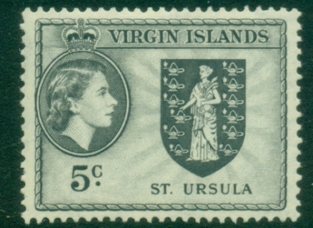 Virgin-Is-1956-QEII-Pictorial-5c-St-Ursula-MLH