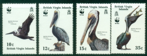 Virgin-Is-1988-WWF-Birds-Brown-Pelican-MUH
