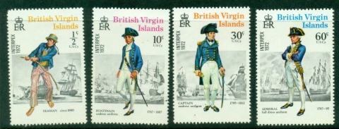 Virgin-Is-1972-INTERPEX-Stamp-Exhibition-Naval-Uniforms-MLH
