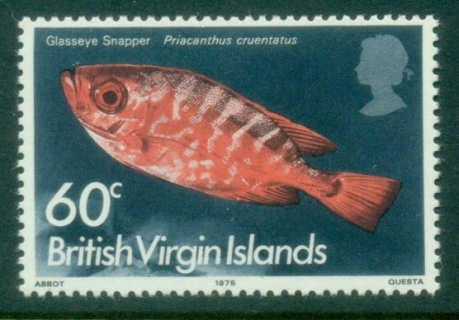 Virgin-Is-1975-Pictorial-Fish-60c-Glass-eye-Snapper-MLH
