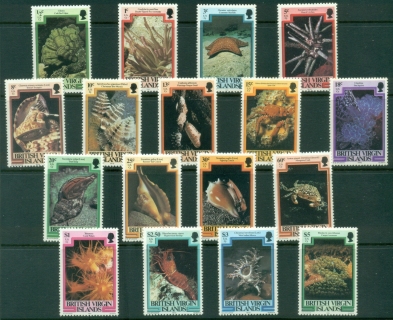 Virgin-Is-1979-80-Marine-Life-Sea-Urchins-Shells-MLH