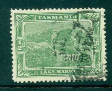 Tasmania-1899-1912-½d-green-Pictorial-Lake-Marion-FU-Lot28199