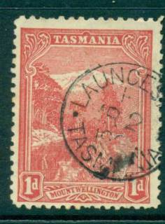 Tasmania-1899-1912-1d-Red-Pictorial-Mt-Wellington-FU-Lot28208