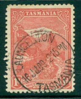 Tasmania-1899-1912-1d-Red-Pictorial-Mt-Wellington-FU-Lot28209