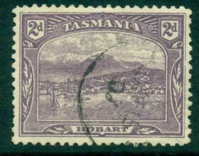 Tasmania-1899-1912-2d-Violet-Pictorial-Hobart-FU-Lot28216