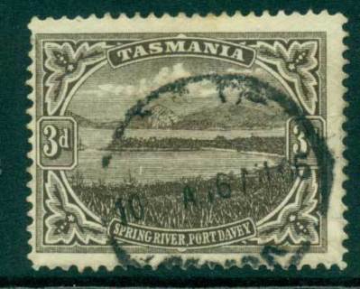 Tasmania-1899-1912-3d-Brown-Pictorial-Spring-River-FU-Lot28227