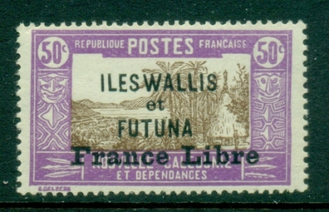 Wallis-Futuna-1941-43 Pictorials Opt France Libre 50c