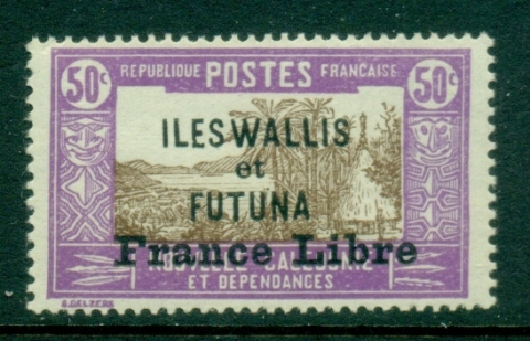 Wallis & Futuna 1941-43 Pictorials Opt France Libre 50c