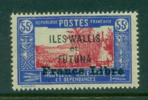 Wallis & Futuna 1941-43 Pictorials Opt France Libre 55c