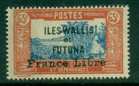 Wallis & Futuna 1941-43 Pictorials Opt France Libre 65c