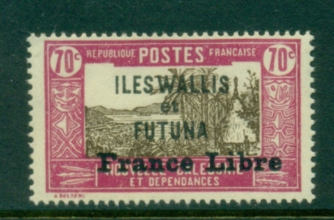 Wallis & Futuna 1941-43 Pictorials Opt France Libre 70c