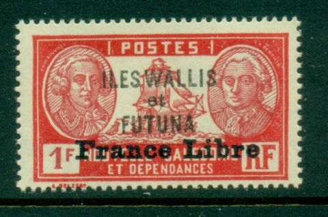 Wallis & Futuna 1941-43 Pictorials Opt France Libre 1f
