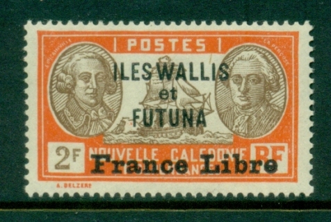 Wallis-Futuna-1941-43 Pictorials Opt France Libre 2f