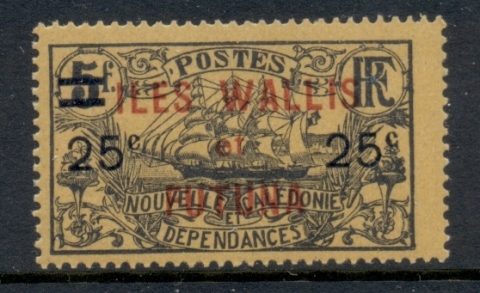 Wallis-Futuna-1924-27 Pictorial Surch 25c on 5f