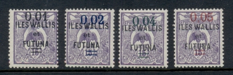 Wallis & Futuna 1922 Surcharge on Kagu