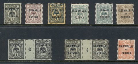 Wallis-Futuna-1920-28 Kagu Asst