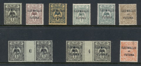Wallis & Futuna 1920-28 Kagu Asst