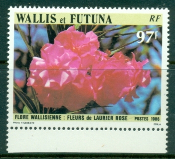 Wallis-Futuna-1986-Flowers-Rose-Laurel-MUH