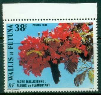 Wallis-Futuna-1986-Flowers-flamboyants-MUH