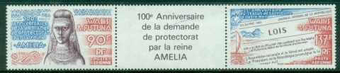 Wallis-Futuna-1986-French-Overseas-Territory-Status-25th-Anniversary-pair-label-MUH