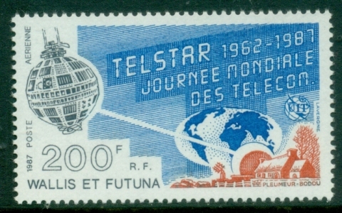 Wallis-Futuna-1987-World-Communications-Day-Telstar-Transmitting-MUH