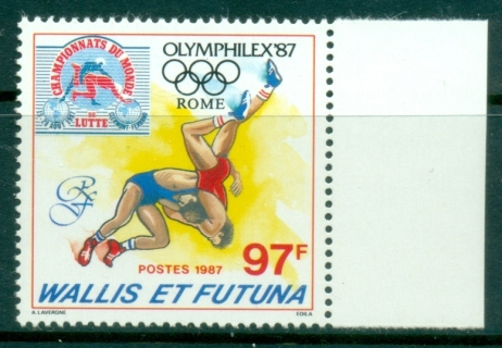 Wallis-Futuna-1987-World-Wrestling-Championships-Opt-OLYMPHILEX-Rome-MUH