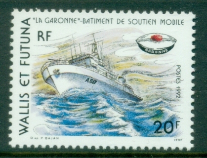 Wallis-Futuna-1992-Support-Ship-La-Garonne-MUH