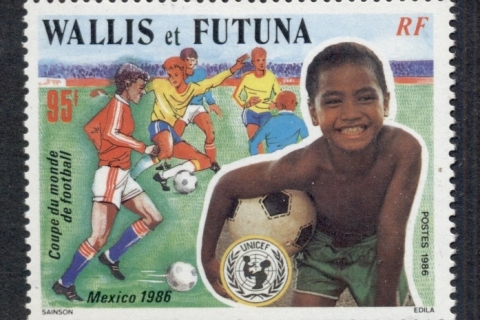 Wallis-Futuna-1986 World Cup Soccer, Mexico UNICEF