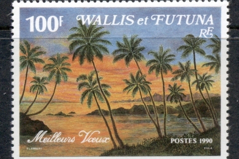 Wallis-Futuna-1990 Best Wishes Sunset View